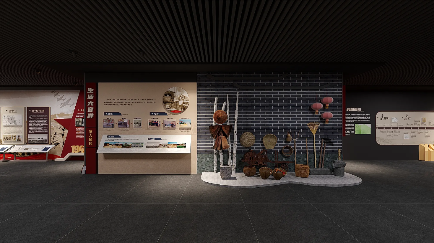 廣東振興鄉村展館設計、廣東振興鄉村村史館設計、廣東振興鄉村文化館、廣東民俗文化館設計（三）